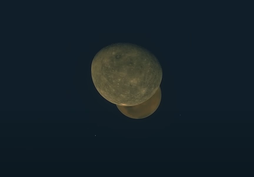 Mercury occults Mars in 2079