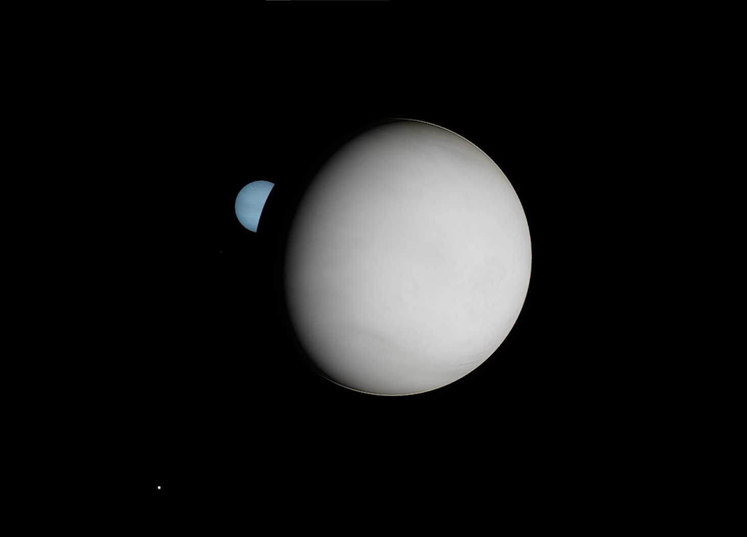 Venus overlapping with Neptune