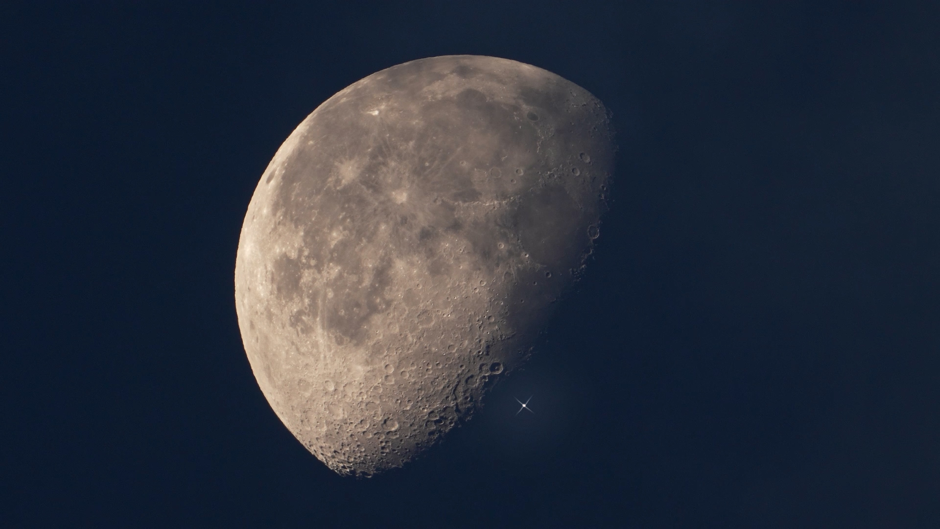 Simulated view of the Moon at the moment of impact